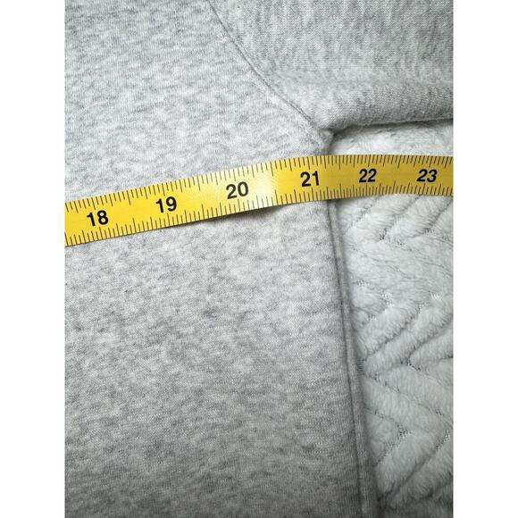 Disney Minnie Mouse Licensed Hoodie Crochet Patch Sweatshirt Heather Grey Size L - Picture 6 of 8